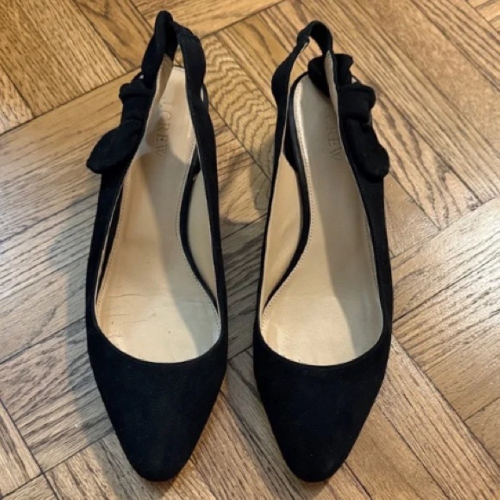 J. Crew Black Suede Heels